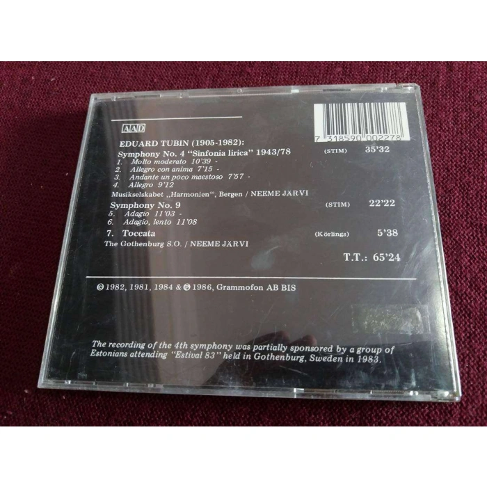 EDUARD TUBIN SYMPHONY 4 9
