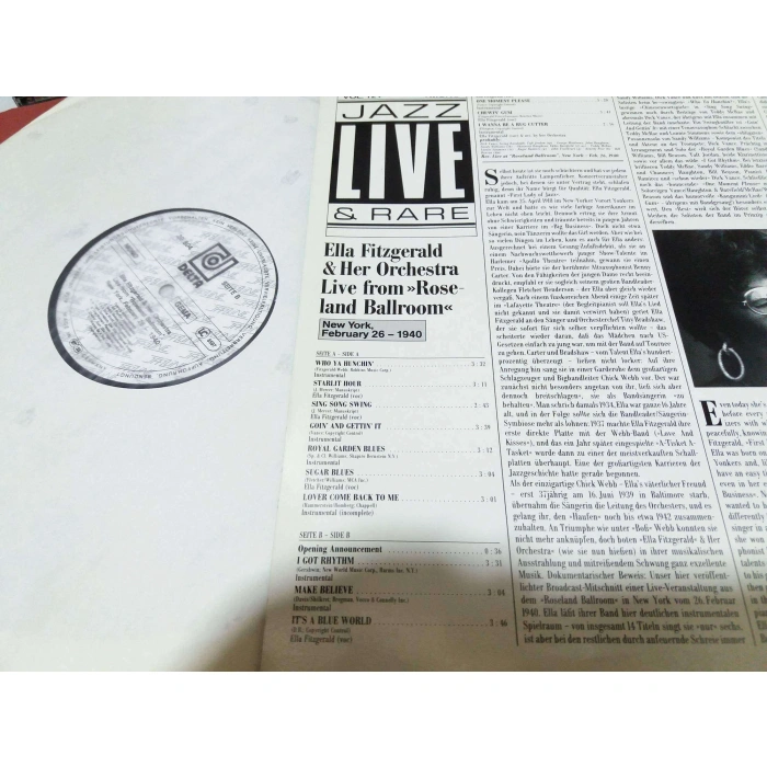 ELLA FITZGERALD LIVE ROSE-LAND BALLROM