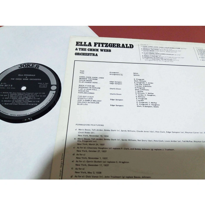 ELLA FITZGERALD THE KICK WEBB ORCHESTRA