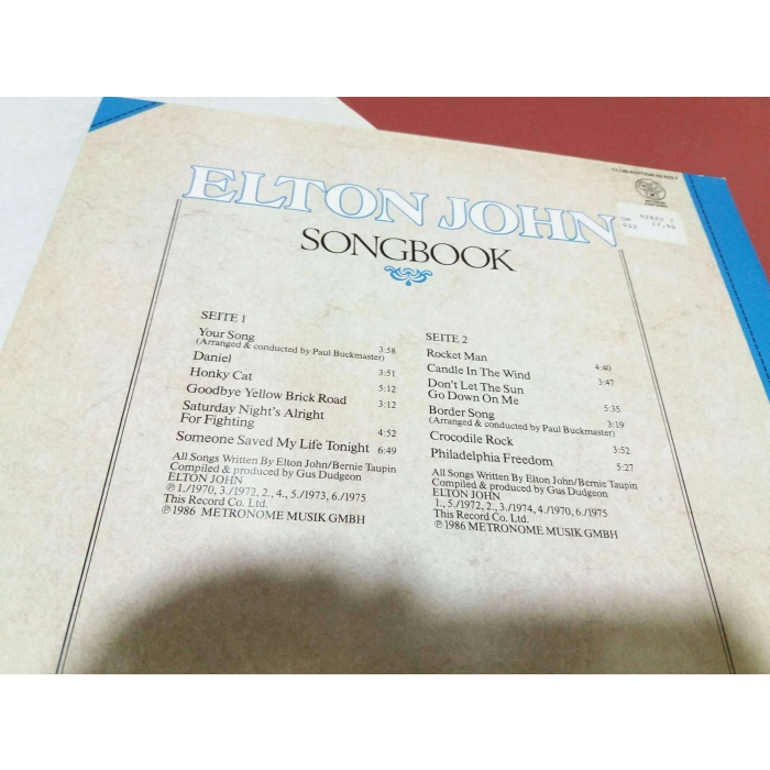 ELTON JOHN SONGBOOK