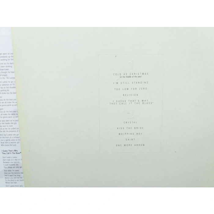 ELTON JOHN TOO LOW FOR ZERO