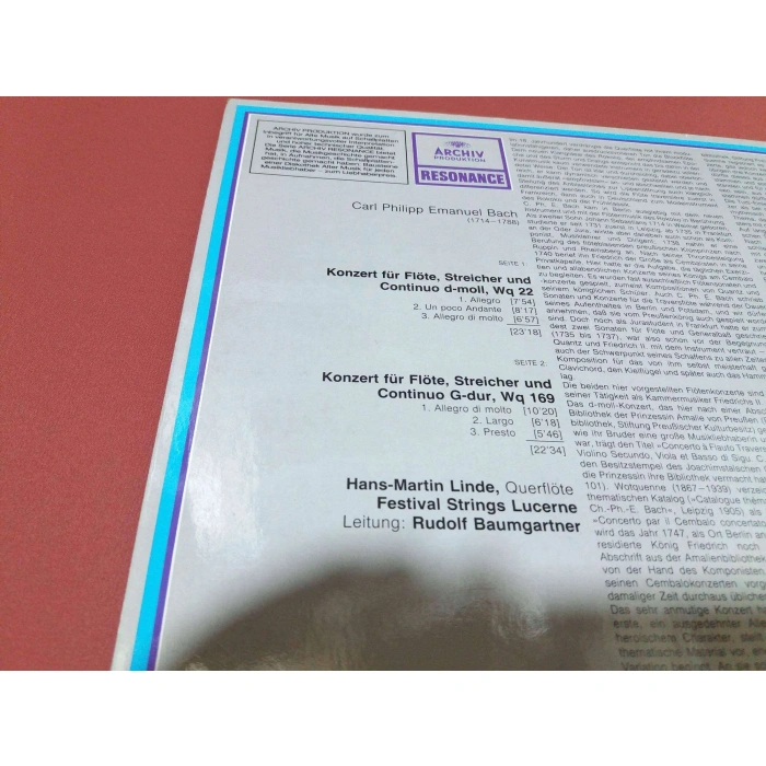 EMANUEL BACH FLUT CONCERT