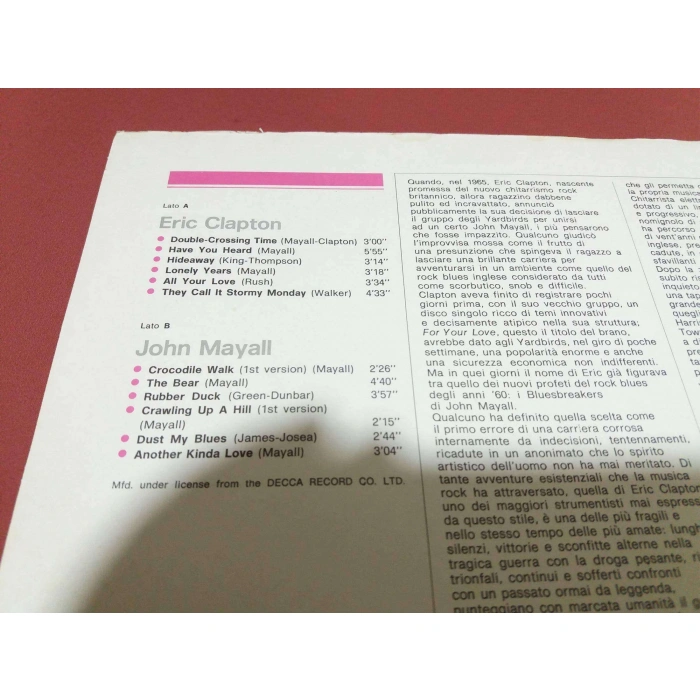 ERIC CLAPTON JOHN MAYALL