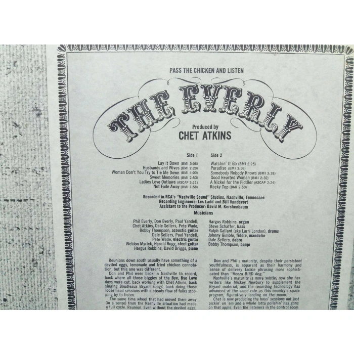 EVERLY BROS PASS THE CHICKEN LISTEN