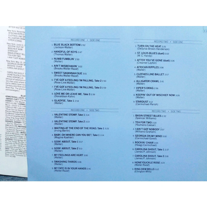 FATS WALLER PIANO SOLOS TURN ON HEAT 2 LP