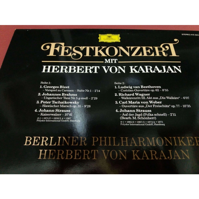 FESTKONZERT BIZET BRAHMS BEETHOVEN STRAUSS KARAJAN