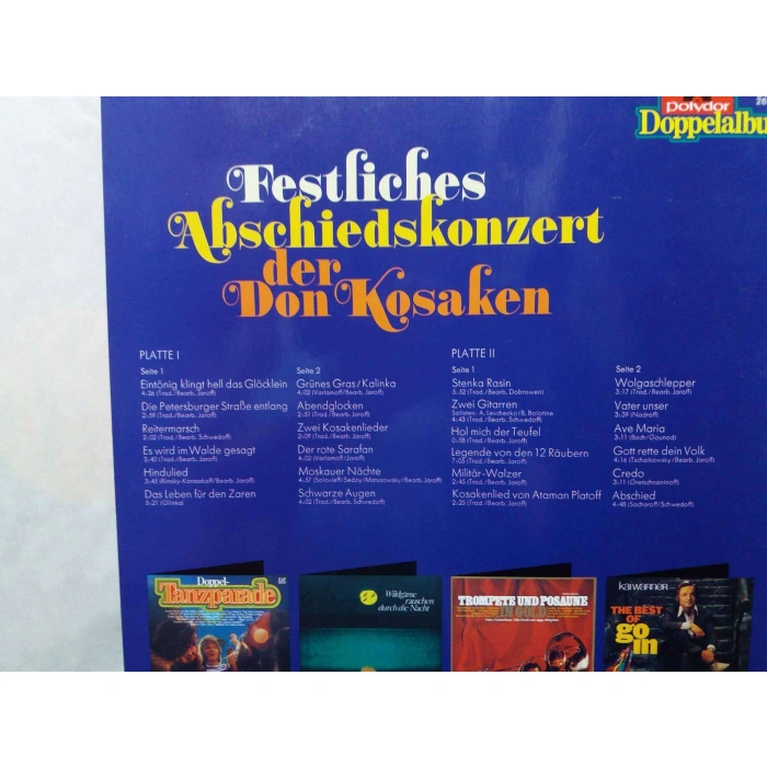 FESTLICHES ABSCHIEDSKONZERT DON KOSAKEN  2 LP