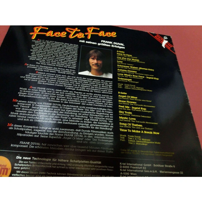 FRANK DUVAL FACE TO FACE