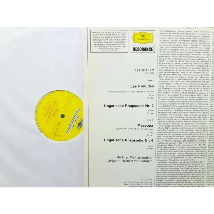 FRANZ LISZT MAZEPPA LES PRELUDES UNGARISCHE