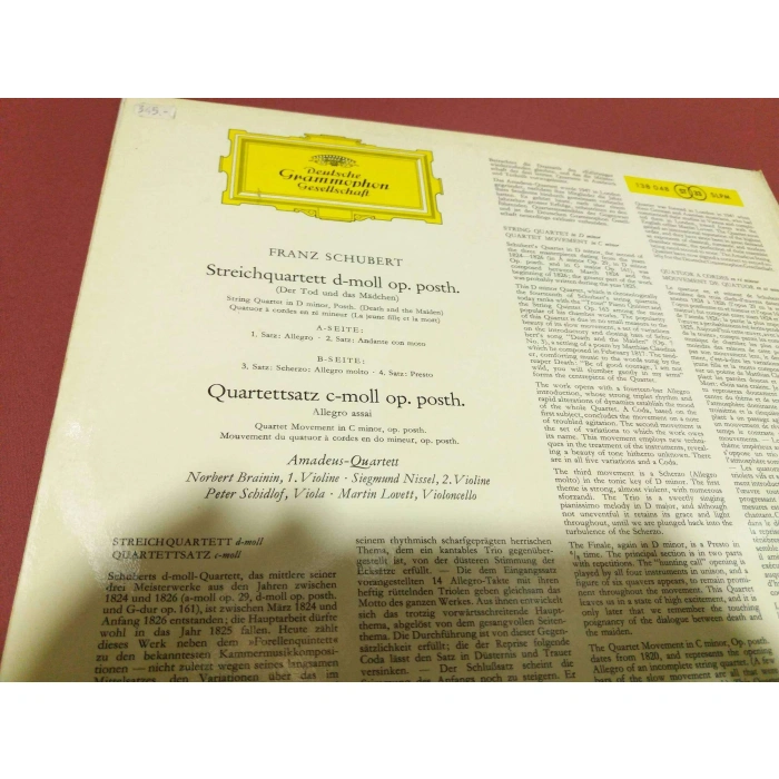 FRANZ SCHUBERT AMADEUS QUARTETT