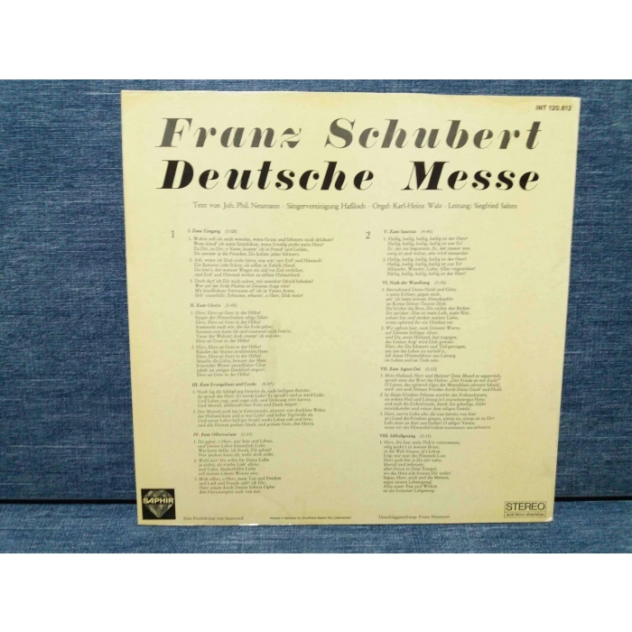 FRANZ SCHUBERT DEUTSCH MESSE