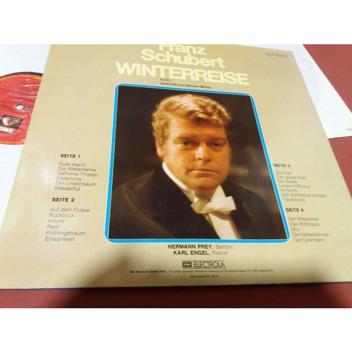 FRANZ SCHUBERT WINTERREISE HERMANN PREY   2 LP