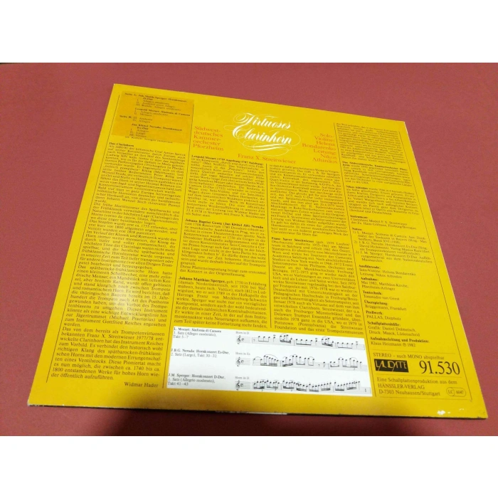 FRANZ XAVER CLARINHORN MOZART NERUDA SPERGER