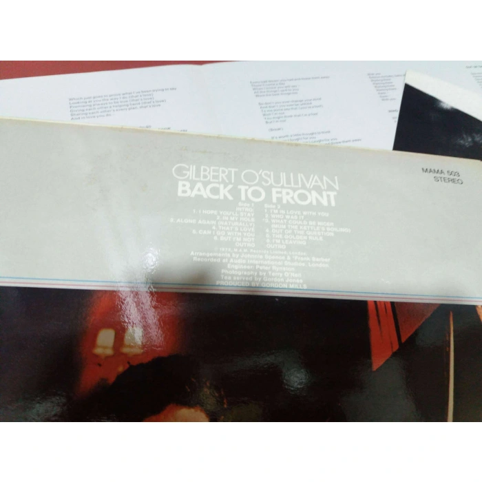 GILBERT OSULLIVAN BACK TO FRONT