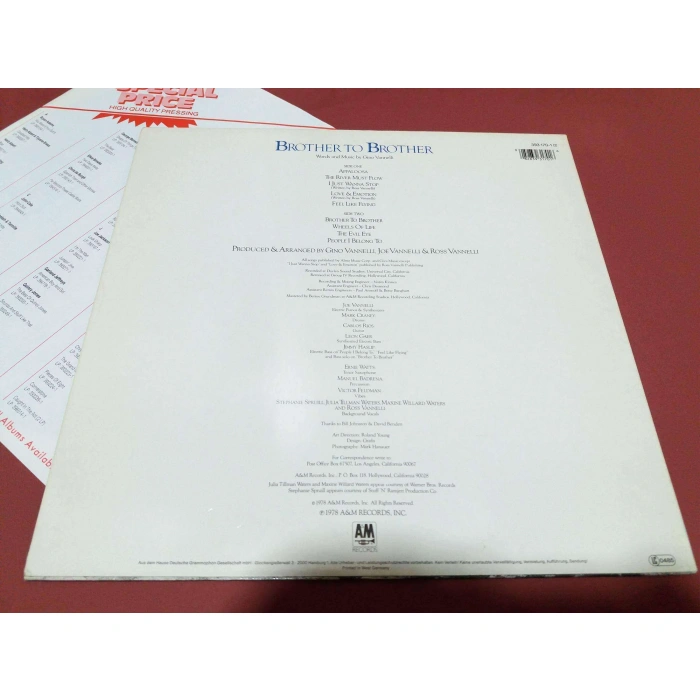 GINO VANNELLI BROTHER TO BROTHER