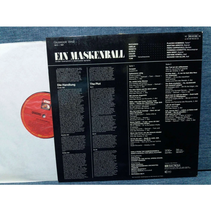 GIUSEPPE VERDI EIN MASKENBALL ITALIENISCHER