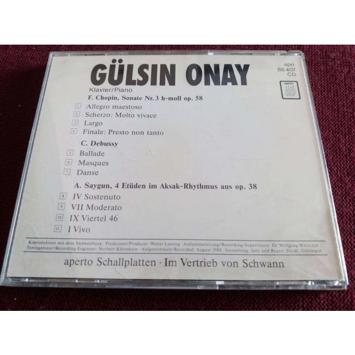 GÜLSIN ONAY CHOPIN DEBUSSY SAYGUN