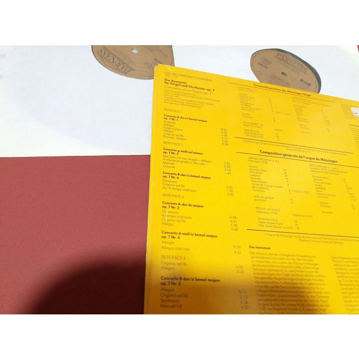 HANDEL 6 ORGEL KONZERT CONCERT EDGAR KRAPP   2 LP