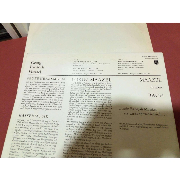 HANDEL WASSERMUSIK SUITE FEUER LORIN MAAZEL