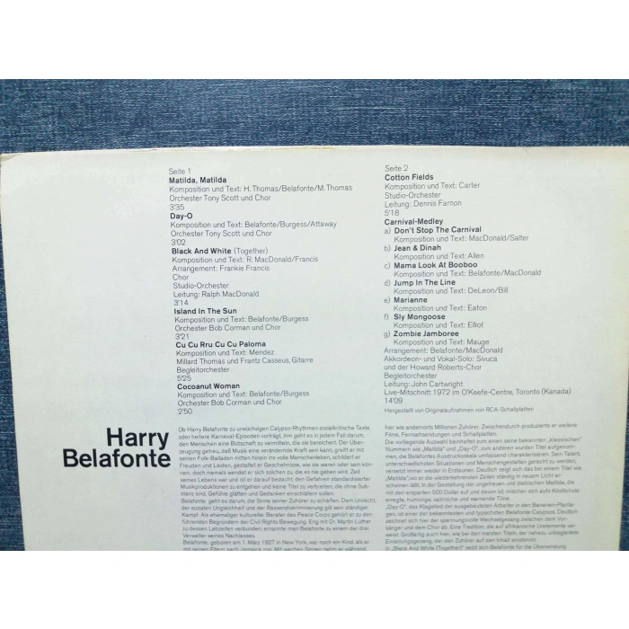 HARRY BELAFONTE AMIGA HITS