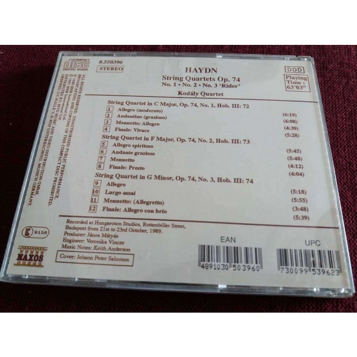 HAYDN STRING QUARTETS KODALY QUARTET