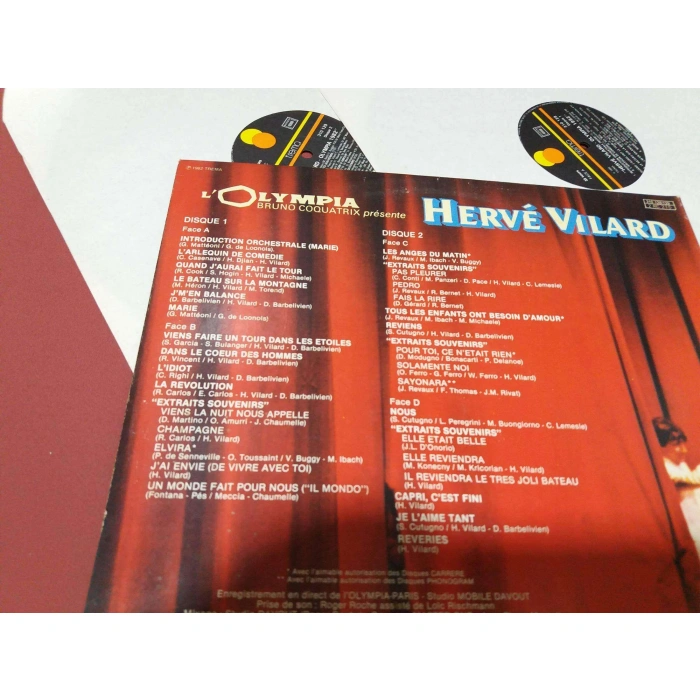 HERVE VILARD OLYMPIA 82 BRUNO     2 LP