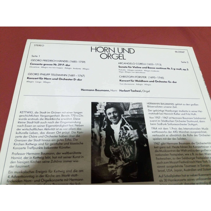 HORN UND ORGEL TELEMANN-CORELLI-HANDEL-FORSTER