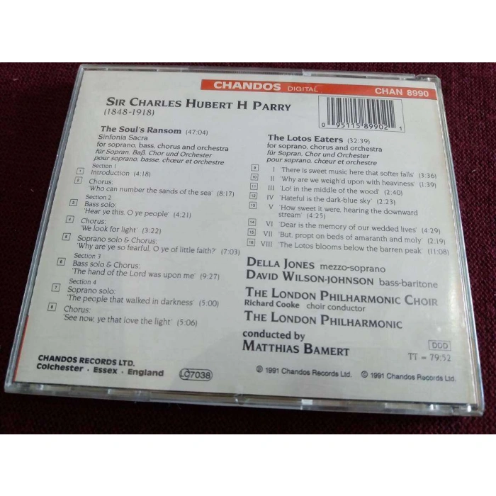 HUBERT H PARRY SOULS RANSOM