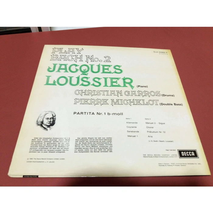 JACQUES LOUSSIER PLAY BACH
