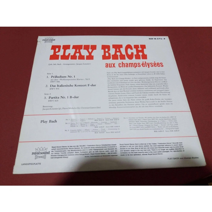 JACQUES LOUSSIER PLAY BACH NO1