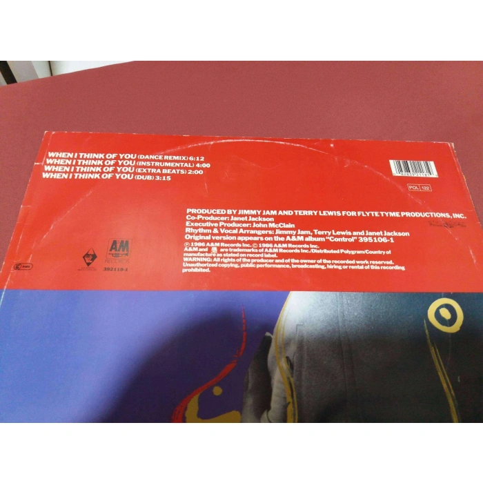 JANET JACKSON WHEN I THINK OF YOU MAXI LP