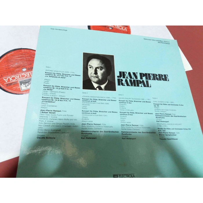 JEAN PIERRE RAMPAL BACH MOZART VIVALDI TELEMANN  2 LP