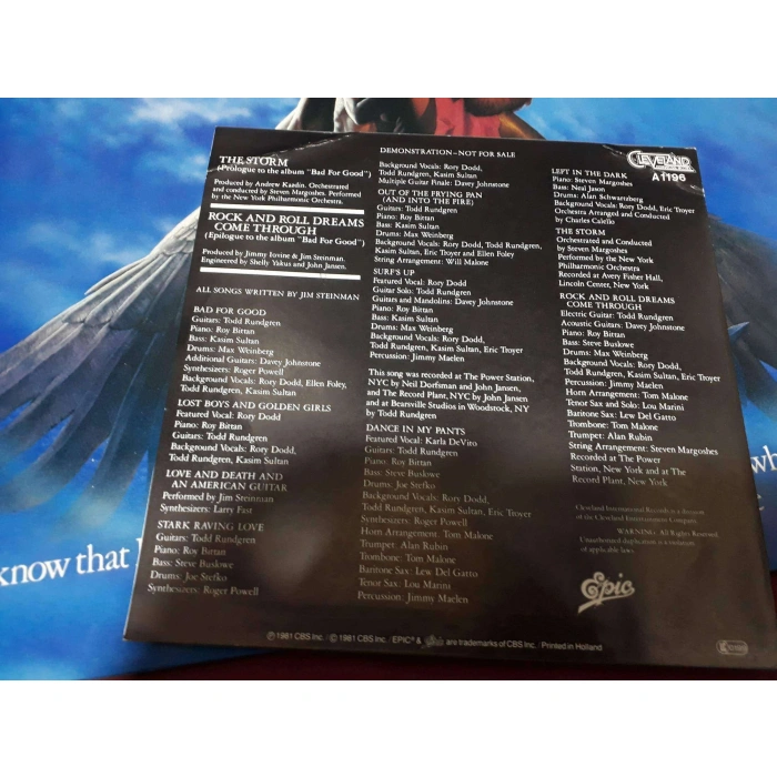 JIM STEINMAN BAD FOR GOOD  LP + SINGLE 7