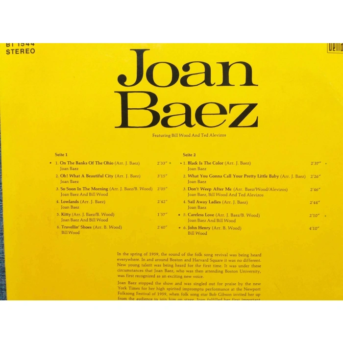 JOAN BAEZ FEAT BILL WOOD TED ALEVIZOS