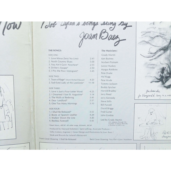 JOAN BAEZ SINGS BOB DYLAN    2 LP