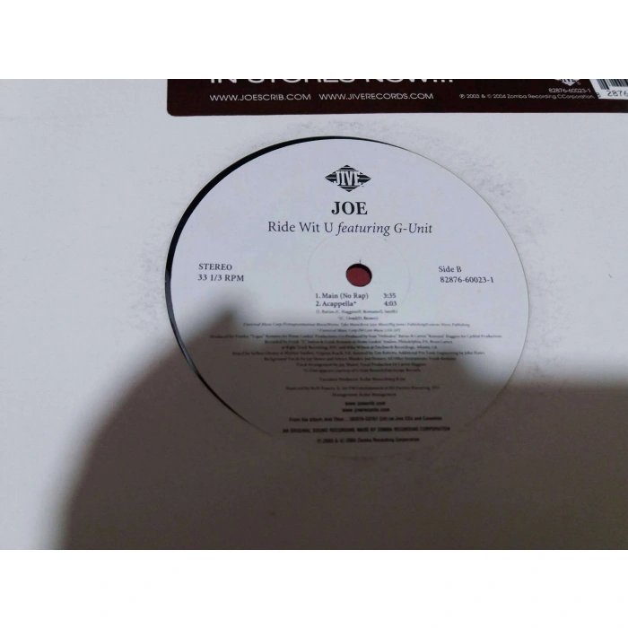 JOE RIDE WITH U FEAT G-UNIT  MAXI LP