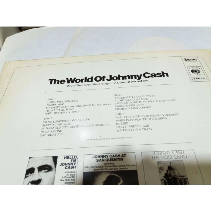JOHNNY CASH THE WORLD OF 2 LP
