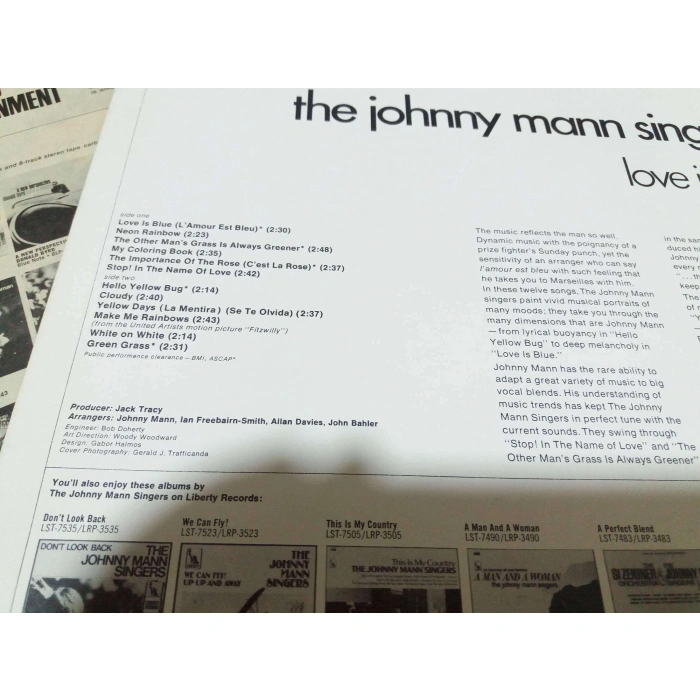 JOHNNY MANN SINGERS LOVE IS BLUE
