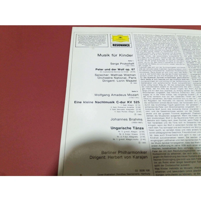 KINDER MUZIK PROKOFIEFF MOZART BRAHMS