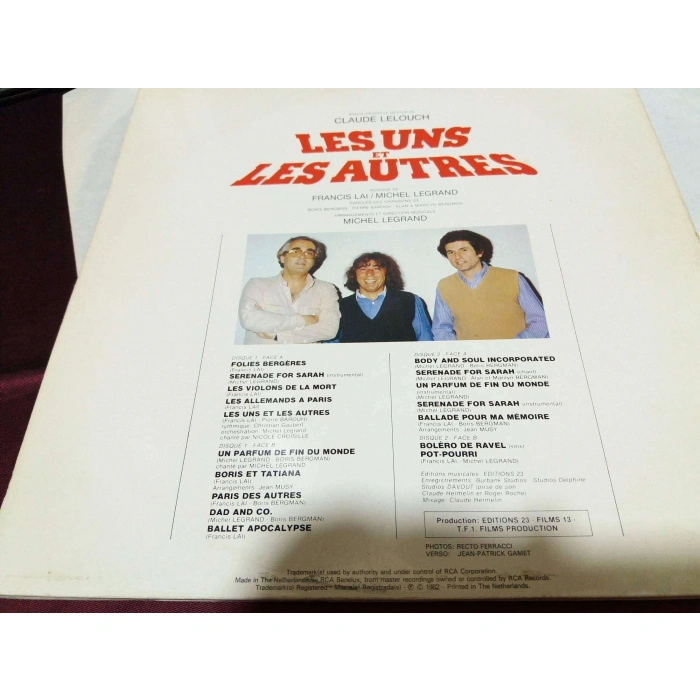 LES UNS ET LES AUTRES FRANCIS LAI M LEGRAND    2 LP