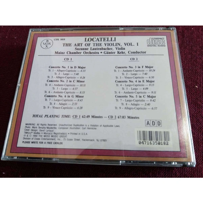 LOCATELLI ART OF THE VIOLIN 2 CD