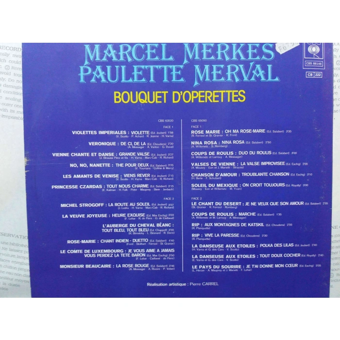MARCEL MERKES PAULETTE MERVAL  2 LP