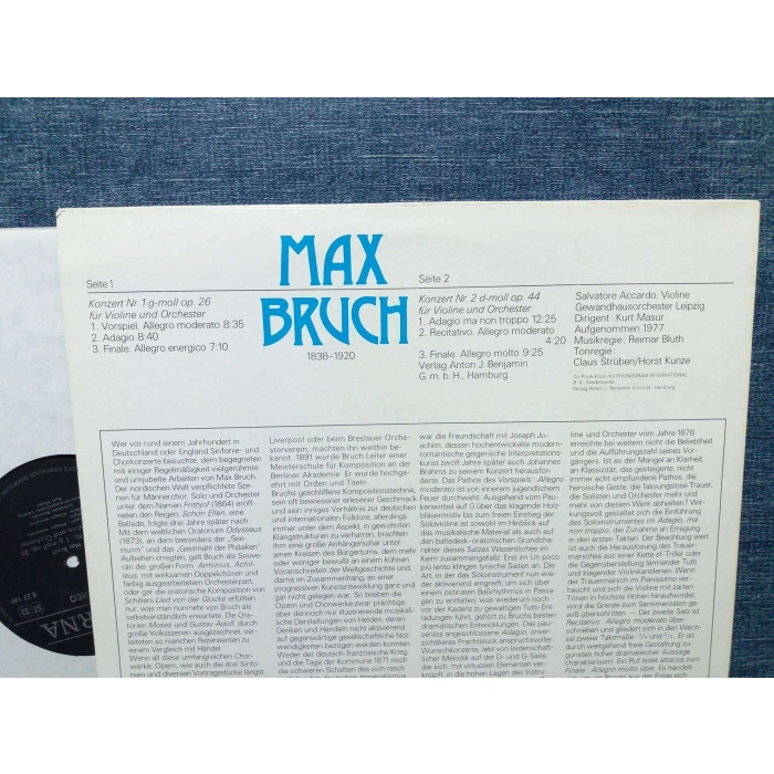 MAX BRUCH VIOLIN KONZERTE Nr.1-2