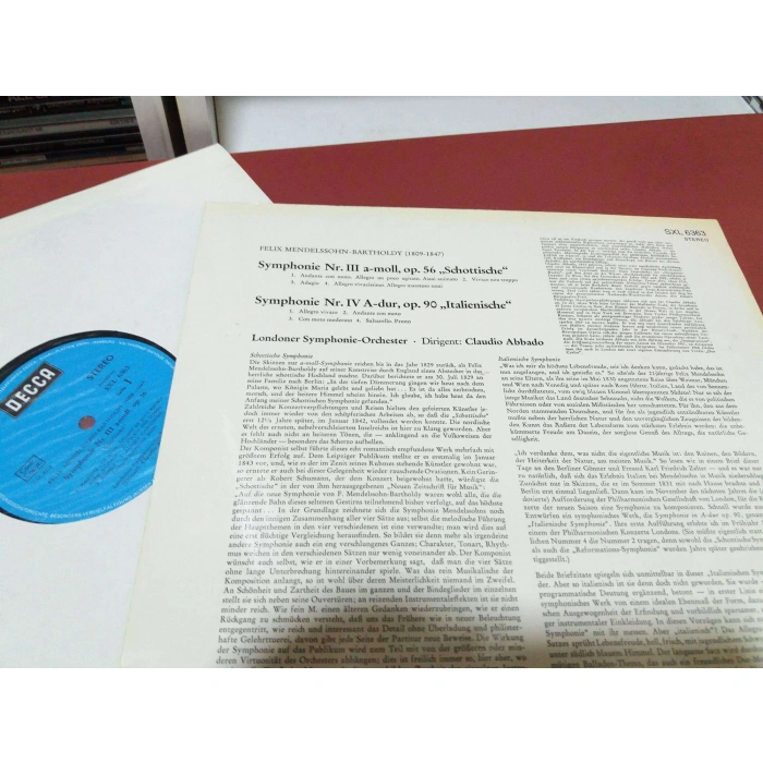 MENDELSSOHN  SYMPHONIE Nr.3 - 4  CLAUDIO ABBADO