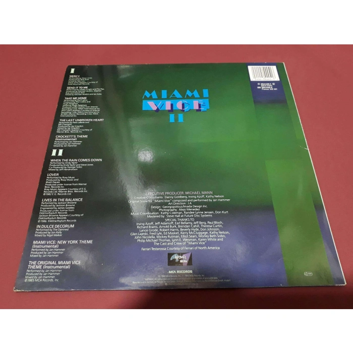 MIAMI VICE II FILM MUSIC SOUNDTRACK LP