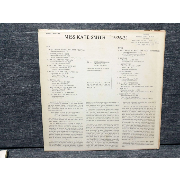 MISS KATE SMITH