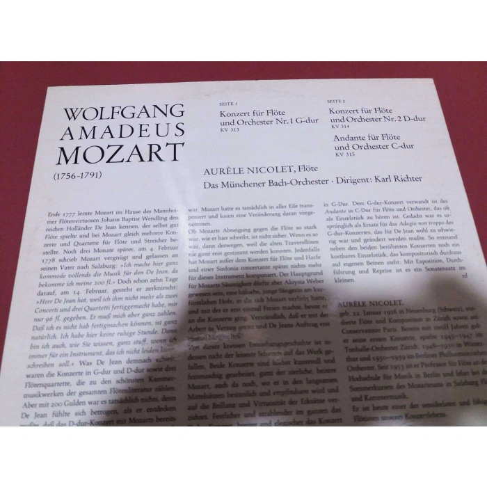 MOZART FLOTEN KONZERT AURELE NICOLET