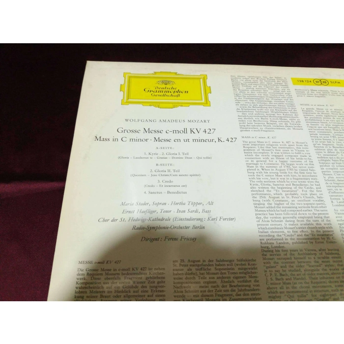 MOZART GROSSE MESSE FRICSAY