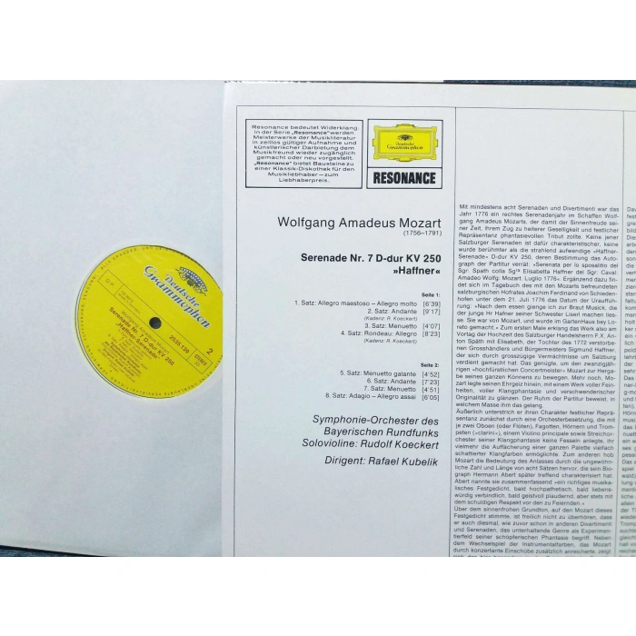 MOZART HAFFNER SERENADE RAFAEL KUBELIK