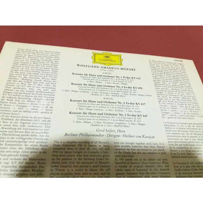 MOZART HORNKONZERTE KARAJAN